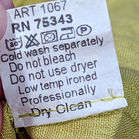 Terzo Millennio 100% Linen Flutter Cap Sleeve Tunic Top Size Medium Chartreuse - Picture 10 of 13